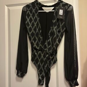 Glitter black bodysuit